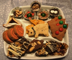 holiday cookies and candy